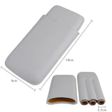 Maxbell Travel Cigar Portable PU Leather Cigarette Storage Bag Case 3 Grids