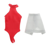 Maxbell 1/6 Female Halter Sleeveless Shirt Mini Skirt for 12'' Action Figures B
