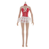 Maxbell 1/6 Scale Catwoman Sexy Clothes for 12'' Doll Outfit One-piece Skirt White