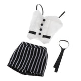 Maxbell 1/6 Action Figure Clothing Shoulder Vest Dress Tie Suit Accessory White