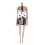 Maxbell 1/6 Action Figure Clothing Shoulder Vest Dress Tie Suit Accessory White