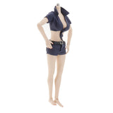 Maxbell 1/6 Female Short Sleeve Shirt & Short Pants for 12'' Action Figures blue