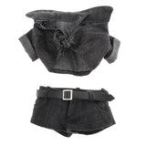 Maxbell 1/6 Female Short Sleeve Shirt & Short Pants for 12'' Action Figures black