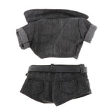 Maxbell 1/6 Female Short Sleeve Shirt & Short Pants for 12'' Action Figures black
