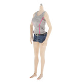 Maxbell 1/6 Action Figure Clothing Summer Women's Dress Vest Suit Accessory Blue