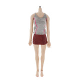 Maxbell 1/6 Action Figure Clothing Summer Women's Dress Vest Suit Accessory Red