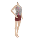 Maxbell 1/6 Action Figure Clothing Summer Women's Dress Vest Suit Accessory Red