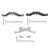 Maxbell For SCX10 RC Crawler Car Servo Mount Rear Axle Reinforcement Mount Silver