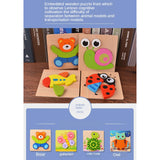 Maxbell Wooden Jigsaw Puzzles Toys for 1 2 3 Year Old Boys Girls Marine Animals