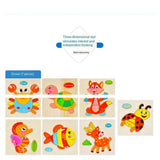 Maxbell 7pcs Kids Wooden Jigsaw Puzzle Shape Puzzles for Boys and Girls Sea Animals