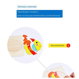 Maxbell 7pcs Kids Wooden Jigsaw Puzzle Shape Puzzles for Boys and Girls Sea Animals