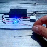 Maxbell 10Pcs LED Light Cool Red Flashing Leds Wire Cable for Sand Table Diorama