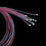 Maxbell 10Pcs LED Light Cool Red Flashing Leds Wire Cable for Sand Table Diorama