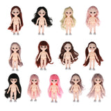 Maxbell 16cm BJD Doll Body DIY Parts White Skin 13 Joints Flexible Doll Toy Style 1