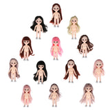 Maxbell 16cm BJD Doll Body DIY Parts White Skin 13 Joints Flexible Doll Toy Style 1