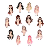 Maxbell 16cm BJD Doll Body DIY Parts White Skin 13 Joints Flexible Doll Toy Style 1