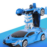 Maxbell Kids Toys Transformer RC Robot Toy Model Car Remote Control Car Gift Blue