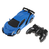 Maxbell Kids Toys Transformer RC Robot Toy Model Car Remote Control Car Gift Blue