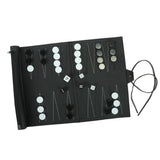 Maxbell PU Leather Backgammon Set Travel Family Recreational Backgammon Board Game