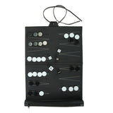 Maxbell PU Leather Backgammon Set Travel Family Recreational Backgammon Board Game