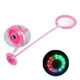 Maxbell Skip Ball Outdoor Exercise Fitness Toys Ankle Ring Swing Ball for Kid Pink