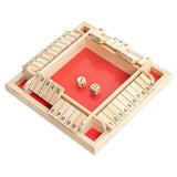 Maxbell Shut the Box Board Game Set Wood Wooden Number Fun Drinking Games Dice