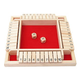 Maxbell Shut the Box Board Game Set Wood Wooden Number Fun Drinking Games Dice