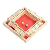 Maxbell Shut the Box Board Game Set Wood Wooden Number Fun Drinking Games Dice