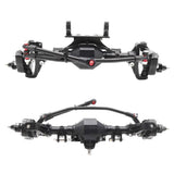 Maxbell CNC Scale Front&Rear High Lift Portal Axle for Axial SCX10 II 90046 Black