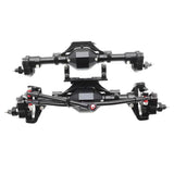 Maxbell CNC Scale Front&Rear High Lift Portal Axle for Axial SCX10 II 90046 Black