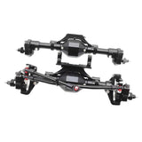 Maxbell CNC Scale Front&Rear High Lift Portal Axle for Axial SCX10 II 90046 Black