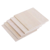 Maxbell 10 Pieces DIY Model Balsa Wood Sheet Wooden Plate Crafts Model 100x100x1.5mm