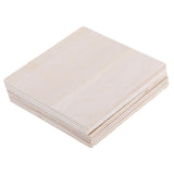 Maxbell 10 Pieces DIY Model Balsa Wood Sheet Wooden Plate Crafts Model 100x100x1.5mm
