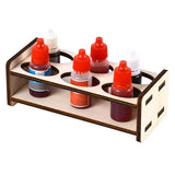 Maxbell Wooden Paint Rack Stand Storage Shelf Holder for DIY Art Painting Tool 6 hole