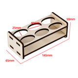 Maxbell Wooden Paint Rack Stand Storage Shelf Holder for DIY Art Painting Tool 6 hole