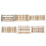 Maxbell Wooden Paint Rack Stand Storage Shelf Holder for DIY Art Painting Tool 6 hole