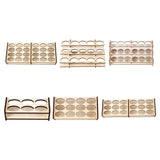 Maxbell Wooden Paint Rack Stand Storage Shelf Holder for DIY Art Painting Tool 6 hole
