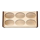 Maxbell Wooden Paint Rack Stand Storage Shelf Holder for DIY Art Painting Tool 6 hole