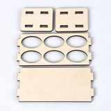 Maxbell Wooden Paint Rack Stand Storage Shelf Holder for DIY Art Painting Tool 6 hole