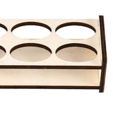 Maxbell Wooden Paint Rack Stand Storage Shelf Holder for DIY Art Painting Tool 6 hole