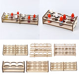 Maxbell Wooden Paint Rack Stand Storage Shelf Holder for DIY Art Painting Tool 6 hole