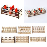 Maxbell Wooden Paint Rack Stand Storage Shelf Holder for DIY Art Painting Tool 6 hole