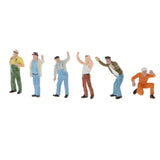 Maxbell 6pcs 1/50 Characters Little Figures People Street Road Scenery Colorful -B