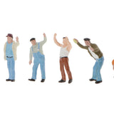 Maxbell 6pcs 1/50 Characters Little Figures People Street Road Scenery Colorful -B