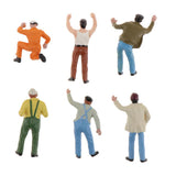 Maxbell 6pcs 1/50 Characters Little Figures People Street Road Scenery Colorful -B