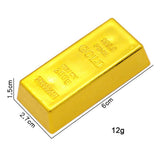 Maxbell 1x Fake Gold Bullion Bar Paperweight Door Stop for Childen Kids Toy Gift
