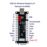 Maxbell 2-Player LED Arcade DIY Kit for USB PC Game DIY & Raspberry Pi  Red Blue