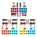 Maxbell 2-Player LED Arcade DIY Kit for USB PC Game DIY & Raspberry Pi  Red Blue