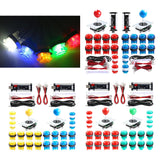 Maxbell 2-Player LED Arcade DIY Kit for USB PC Game DIY & Raspberry Pi  Red Blue