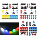 Maxbell 2-Player LED Arcade DIY Kit for USB PC Game DIY & Raspberry Pi  Red Blue